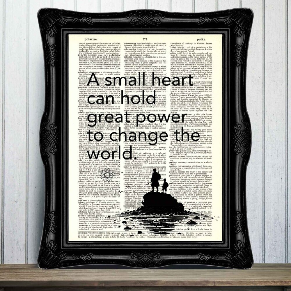 Inspired by Lotr Fantasy Quote Dictionary Art Print Upcycled Vintage Wall Decor